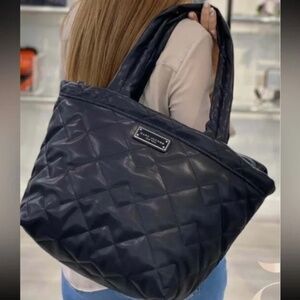 BRAND NEW Marc Jacobs Quilted Black Faux Leather Moto Large Tote